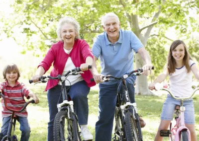 family-on-bikes